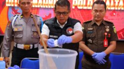 Polda Kaltara Musnahkan 44,22 Gram Barang Bukti Narkotika Jenis Sabu