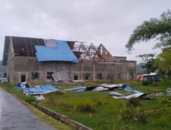Pasca Angin Kencang Terjang Long Bawan, BPBD Nunukan Gerak, Rumah, Gereja dan Pos Pamtas Rusak