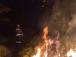 Dit Samapta Polda Kaltara Bersama BPBD Bulungan Gerak Cepat Tangani Kebakaran Lahan di Desa Apung