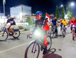 Malam di Tepian Kayan, Gubernur Ikut Gowes Bareng Ratusan Warga