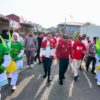 Kirab Kebangsaan di Sebatik, Bentangkan Bendera Merah Putih Sepanjang 81 Meter dan Peluncuran Gernas Rana