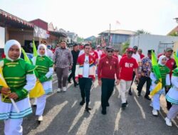 Kirab Kebangsaan di Sebatik, Bentangkan Bendera Merah Putih Sepanjang 81 Meter dan Peluncuran Gernas Rana